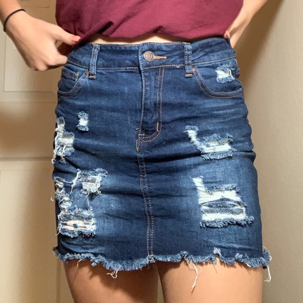 Dark washed jean shirt